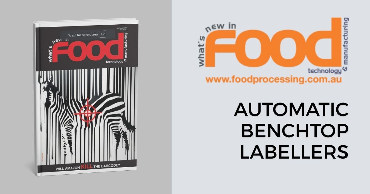 Blog cover image titled "Automatic Benchtop Labellers," featuring Packserv’s compact and efficient labelling machines.
