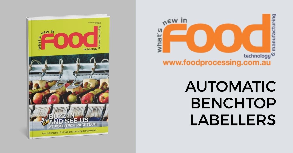 Blog cover image titled "Automatic Benchtop Labellers," showcasing Packserv’s compact and reliable labelling machines for streamlined production.