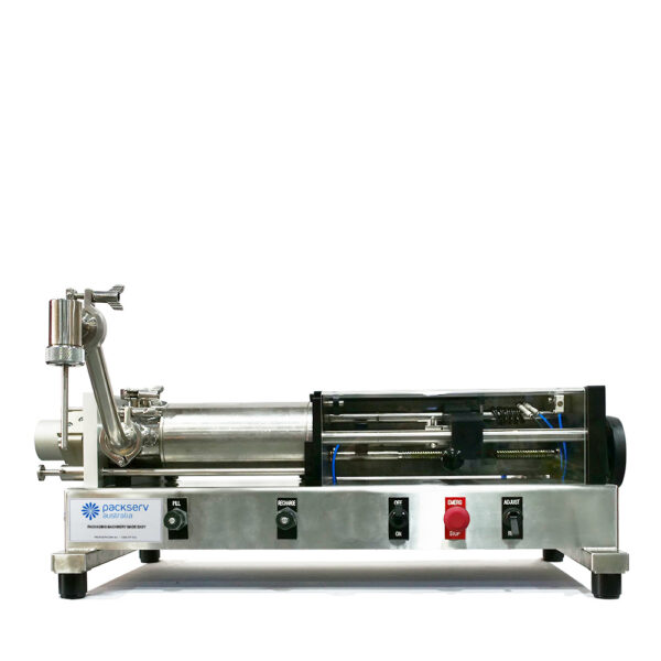 Packserv Manufacturing PFM-3 Single-Head Filler designed for precision and efficiency in liquid filling applications.