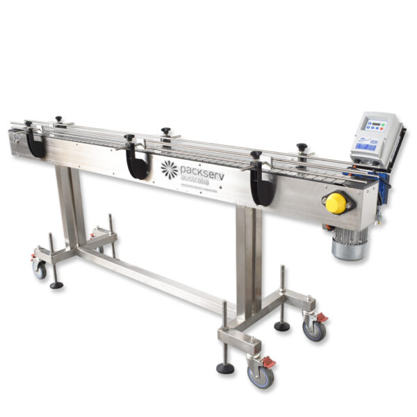 2.4m Stainless Steel Slat Conveyor - Image 2
