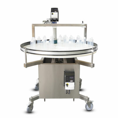 Packserv PST-8 Sorting Table with stainless steel surface and pneumatic controls for efficient product handling.