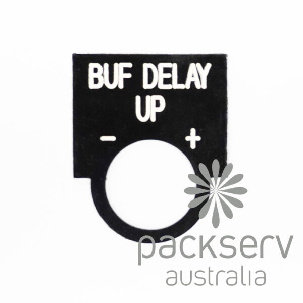 Bottom-Up Fill (BUF) Delay Up Label Plate - Rounded, Steel