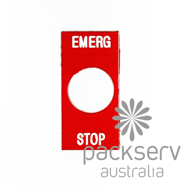 Emergency Stop Label Plate - Square, Steel (LPS-ES)