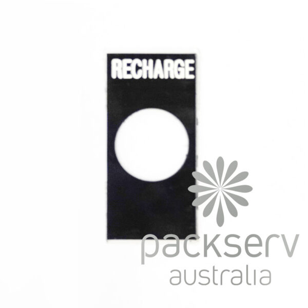 Label Plate Square Recharge - Steel