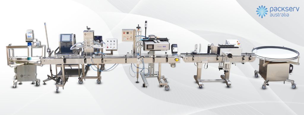 Twin-Head Automatic Filler Machine Line by Packserv, showcasing high-speed filling capabilities.