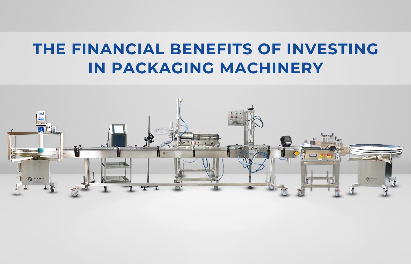 Packaging machinery in operation, illustrating its efficiency in a manufacturing setting.