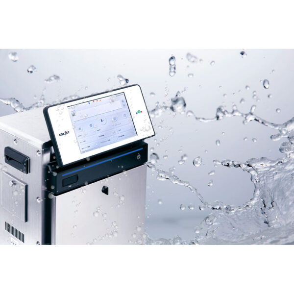 KGK Printer CCS-7000 industrial inkjet printer, side view, showcasing its robust design and advanced coding capabilities.