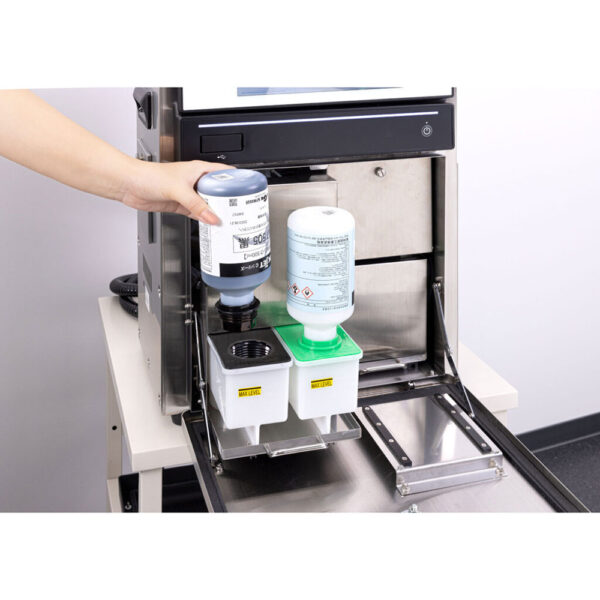 KGK CCS-7000 industrial inkjet printer, side view, showcasing high-speed printing technology.
