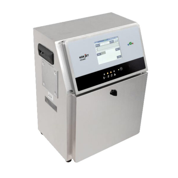 KGK Printer Model CCS-1000 front-top-left angle, highlighting its ergonomic design and industrial-grade precision.