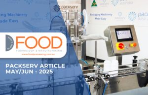 Cover image for Packserv article featuring the Twin-Head Filler designed for Australian SMEs