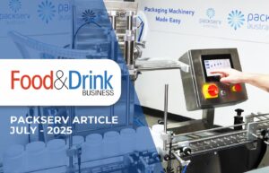 Packserv Australia’s PLC Twin‑Head Filler designed to support SMEs, shown in a production environment.
